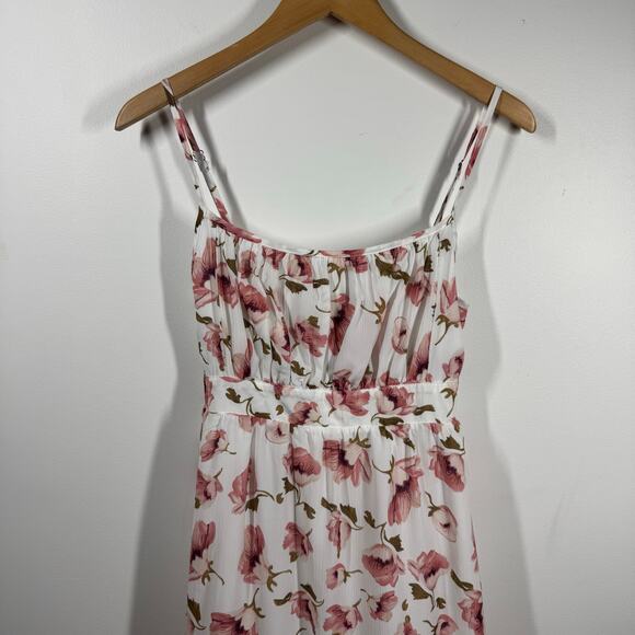 Grace Karin Dress Women S NWT Pink Rose Floral Milkmaid Adj Straps A-line Spring - Picture 4 of 7